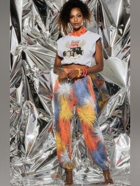 Women's Abstract Paint Burst Joggers